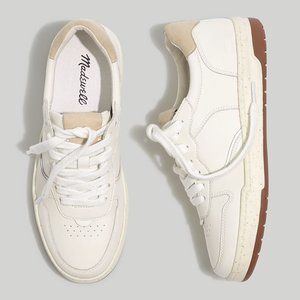 Madewell Court Sneakers in White Leather Low Top
